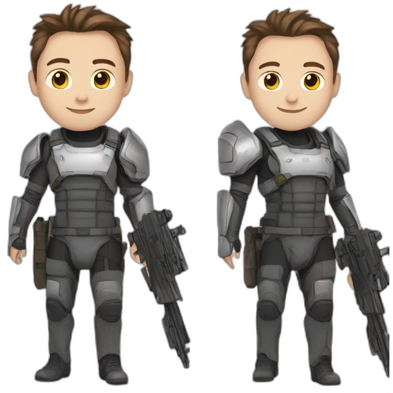 Elon musk in mercy cosplay brave freedom fighter for gaza emoji