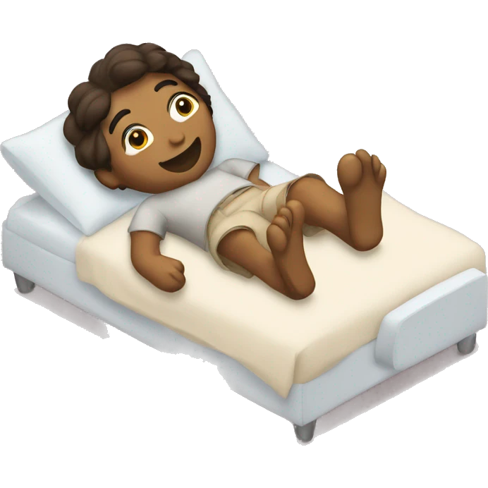 Laying on bed with feet up emoji