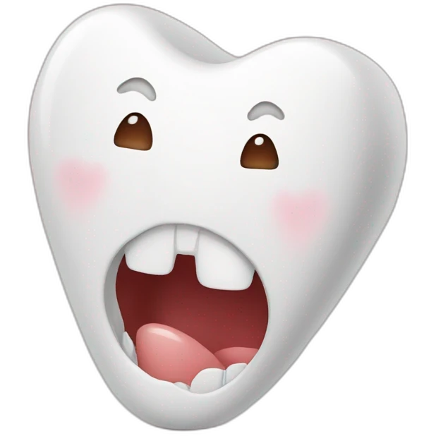 little tooth emjoi giving a kiss emoji