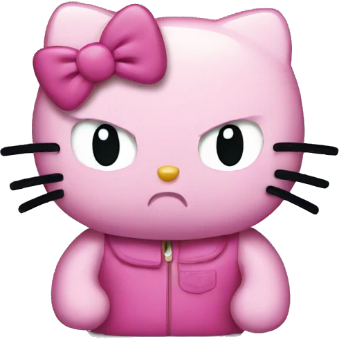 Hello kitty angry emoji