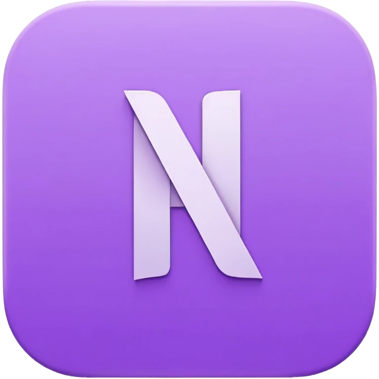 Netflix pretty aesthetic "N" logo in pastel purple emoji