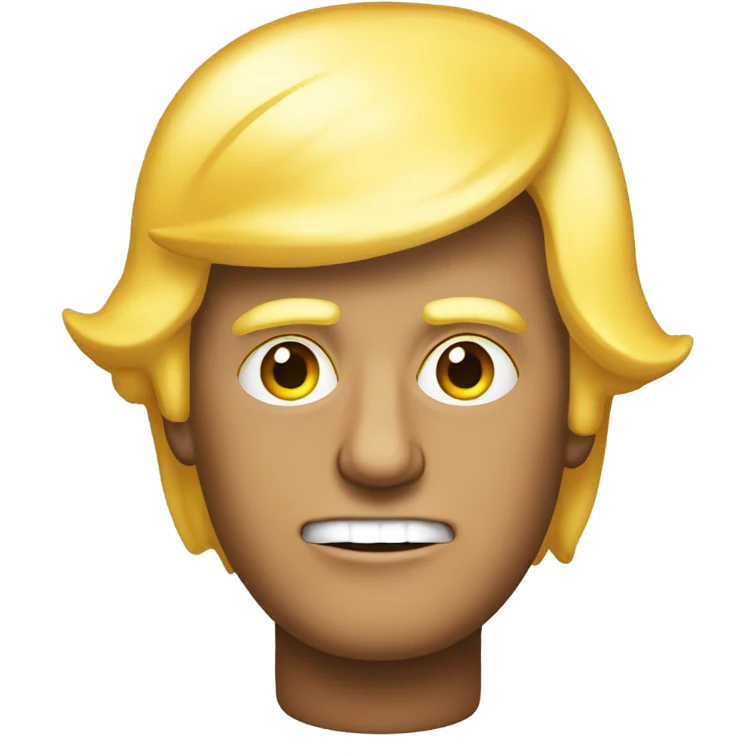 Trump wearing a wig emoji