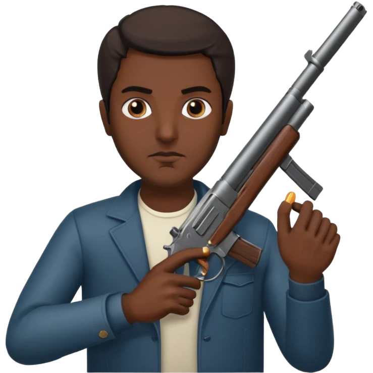Iran man shoot face emoji