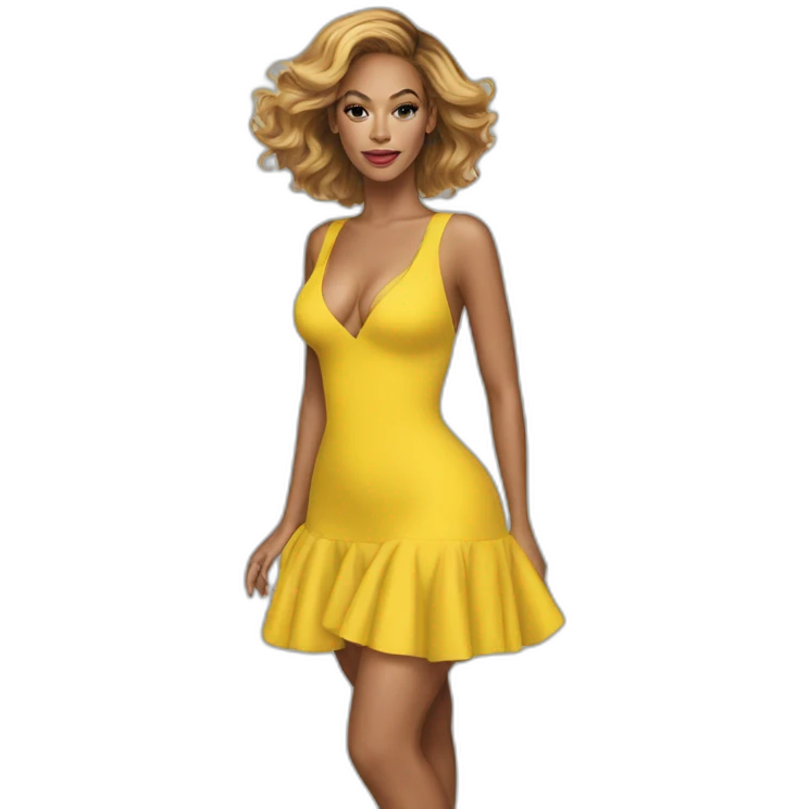 Beyoncé Yellow dress emoji