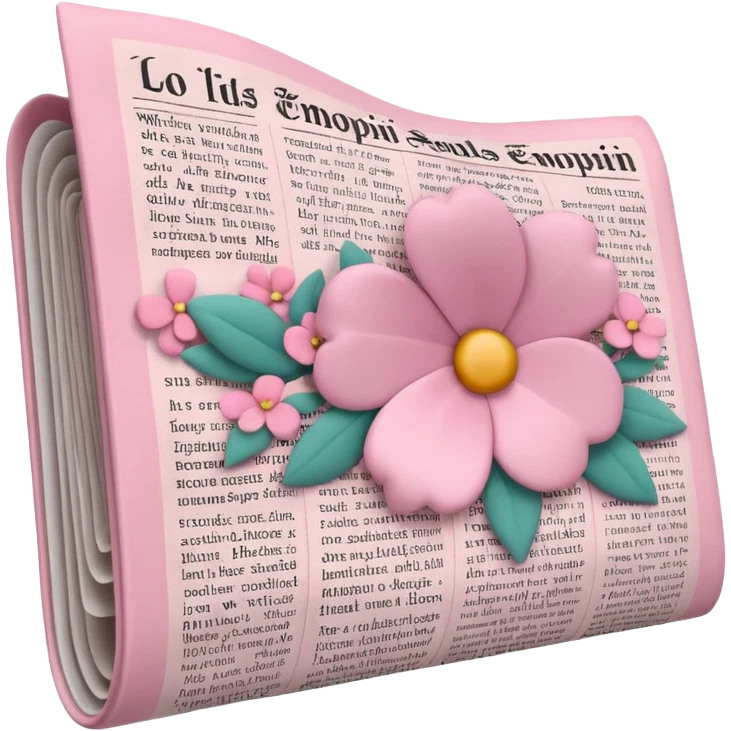 pink girly newspaper emoji