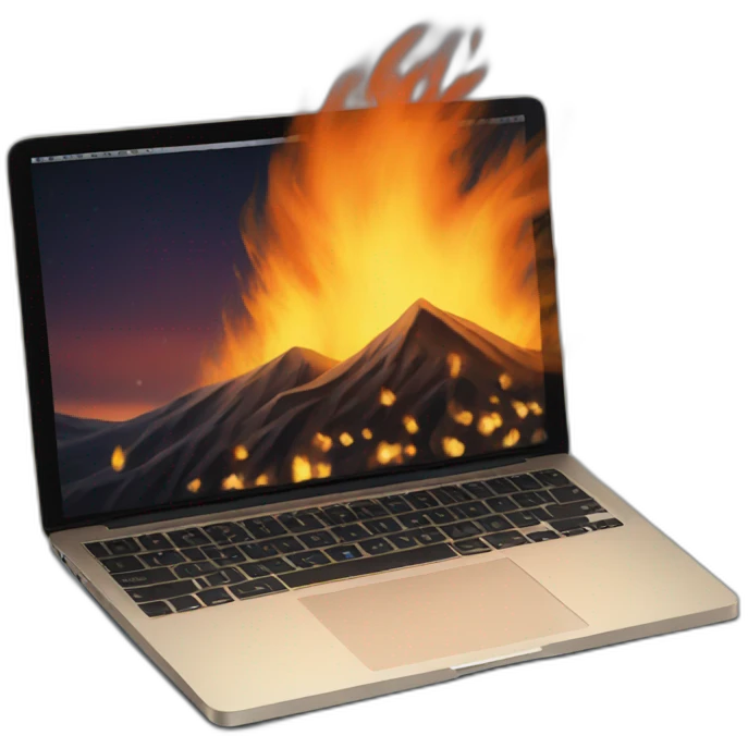 macbook fire emoji