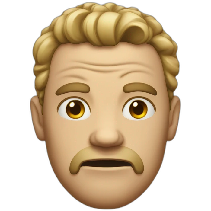 Mean face of a hirl emoji