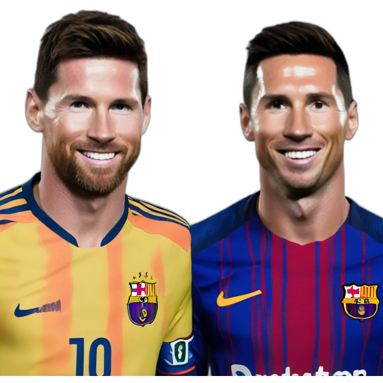 Ronaldo with messi emoji