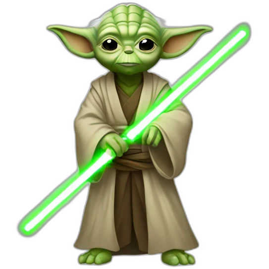 Yoda Light saber emoji