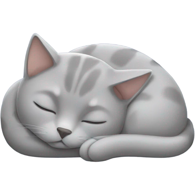 cute gray sleeping cat emoji