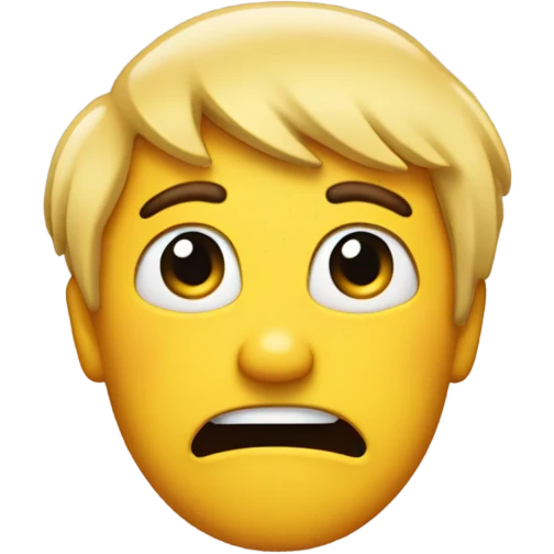 Suprised emoji with hands on his head emoji