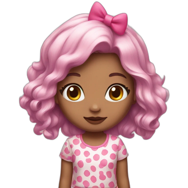 Girl with hello kitty clothes emoji