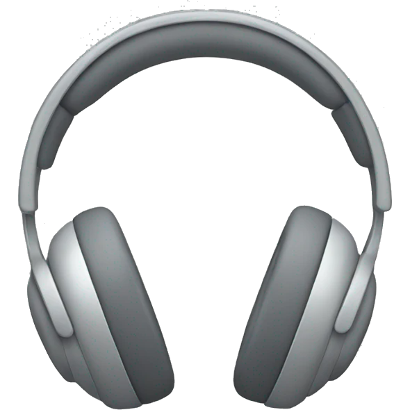 Grey Apple Headphones emoji
