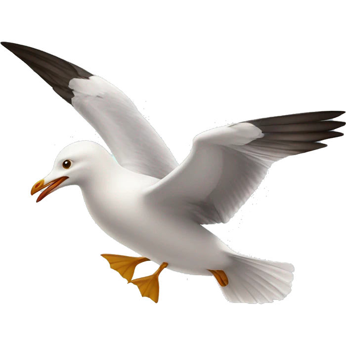 Flying seagull emoji