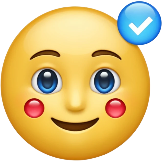 Create a verify meta parody badge  emoji with this ✅🔵 emoji