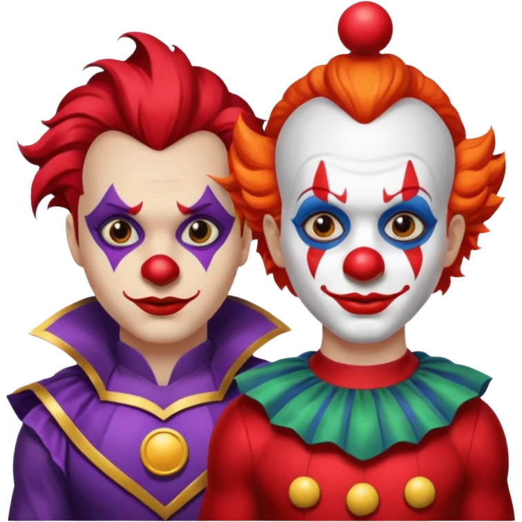 suuperhero with clown emoji
