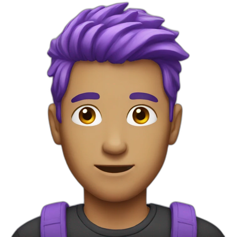 guy with purple hair emoji