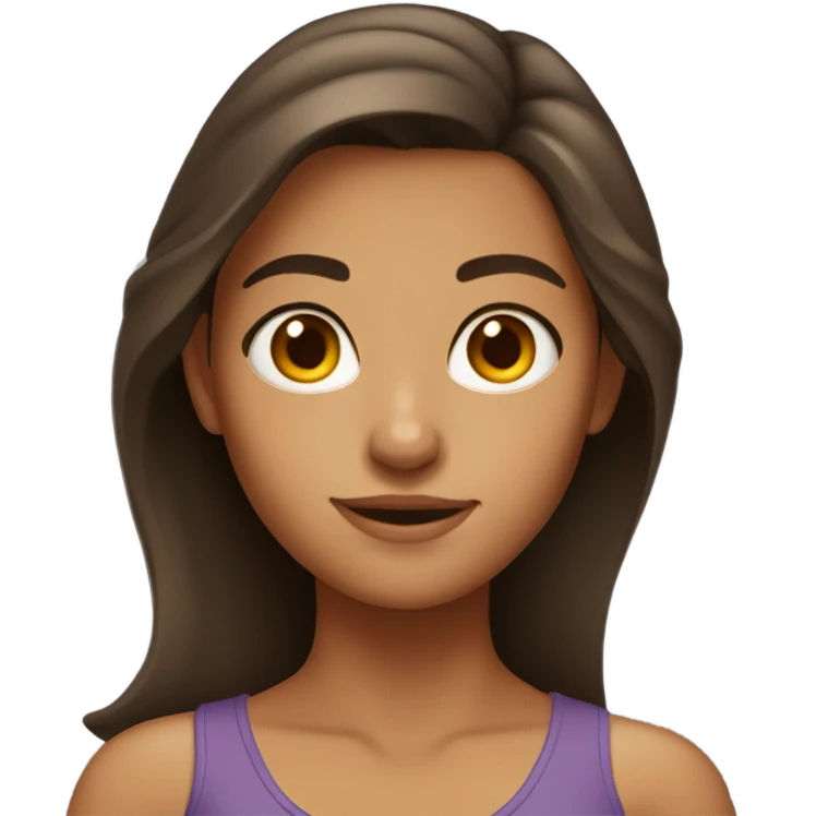 brunette tan girl  emoji