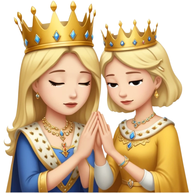 Person bowing to a queen emoji