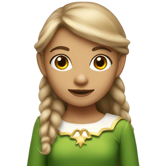girl elf with light brown hair emoji