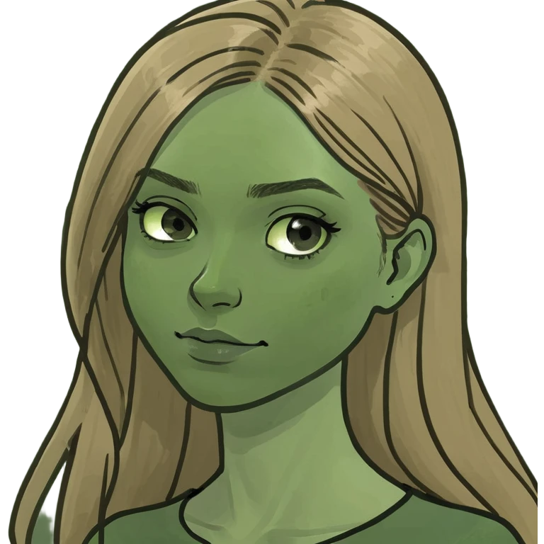 Girl with long blonde brown hair emoji