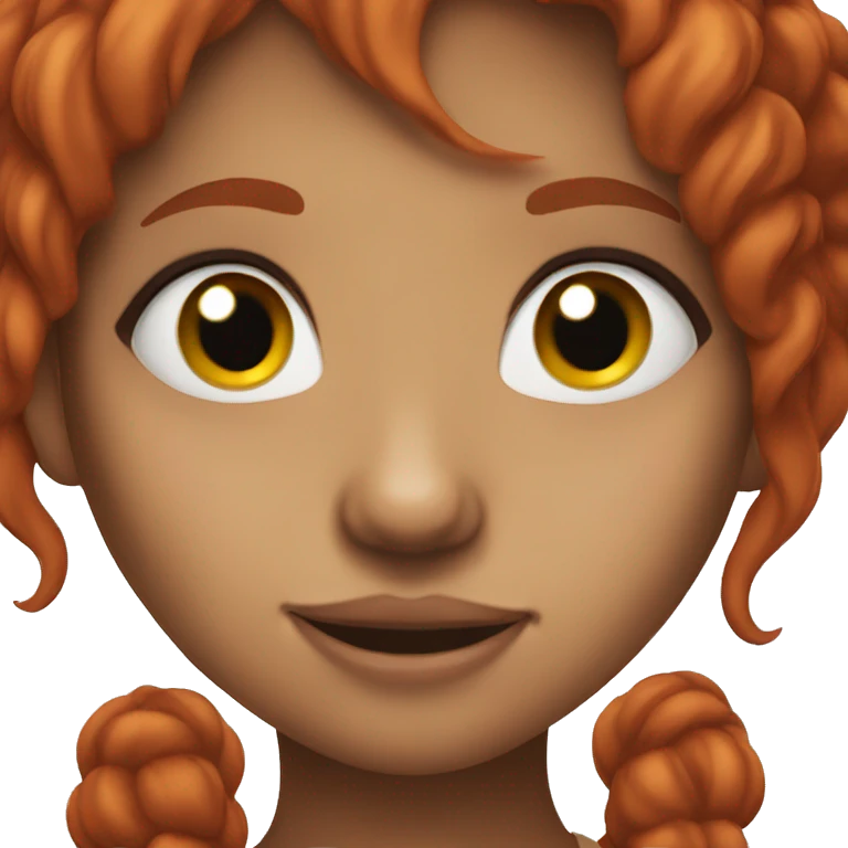 a girl with red hair and a nose piercing  emoji