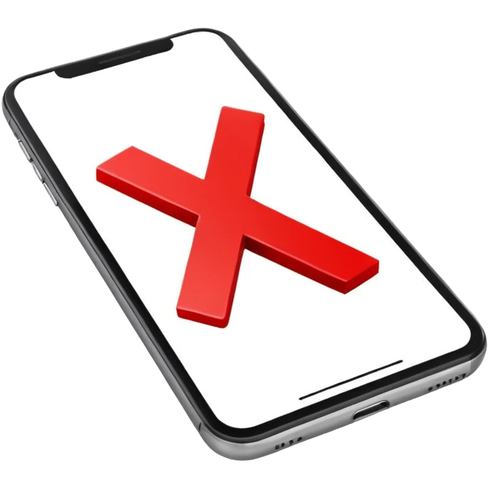 phone texting red X symbol emoji