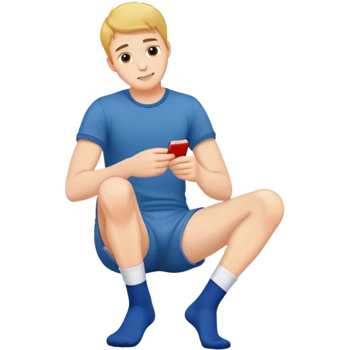 guy touching his socks emoji
