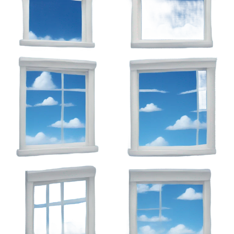 Blue sky throught windows emoji
