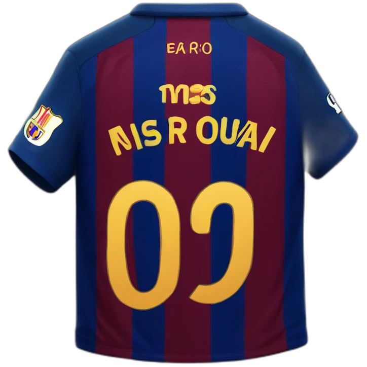 Barcelona shirt with number 10 on the back emoji