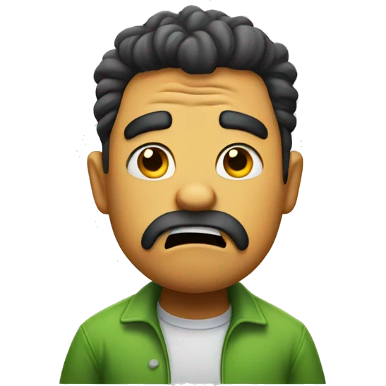 Confused with disgust emoji