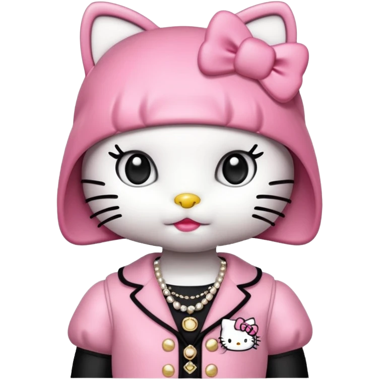 Hello Kitty wears in Chanel emoji