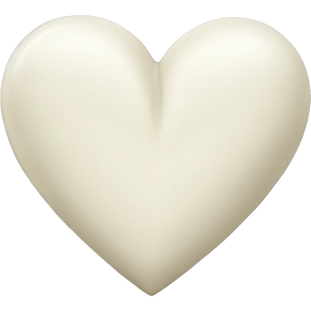 Ivory heart emoji