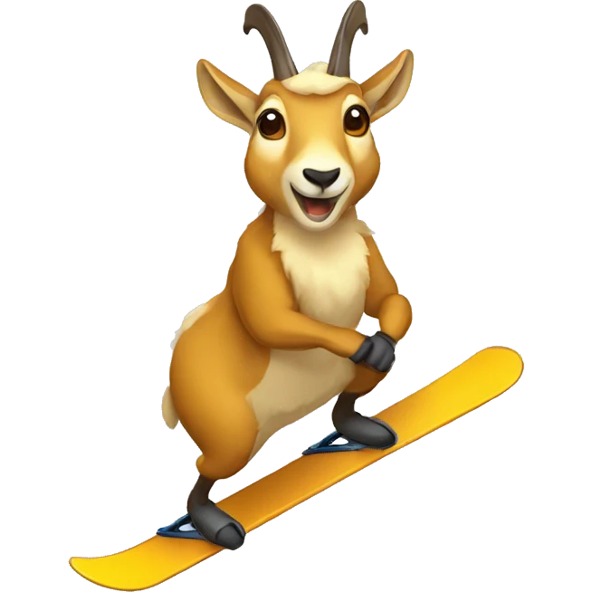 Chamois skiing emoji