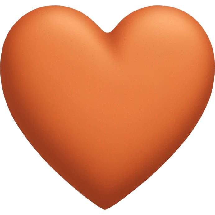 terra cotta coloured heart emoji