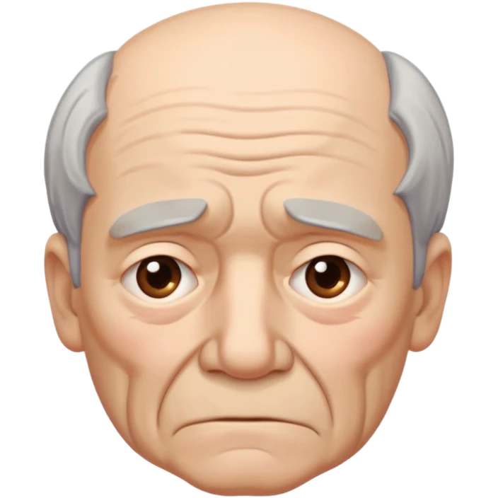old man showing Sadness - feeling of sorrow or unhappiness emoji