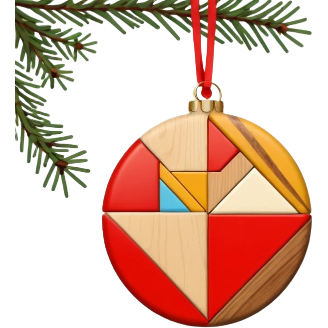 scandi style christmas ornament  emoji