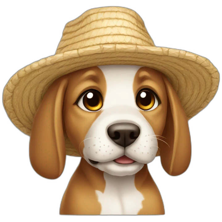 strawhat puppy emoji