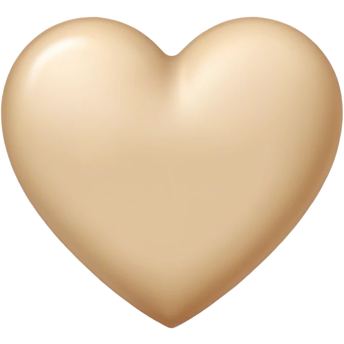 Beige heart emoji