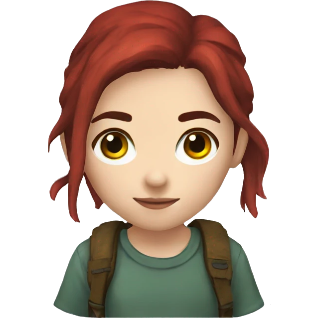Ellie the last of us red t-shirt emoji