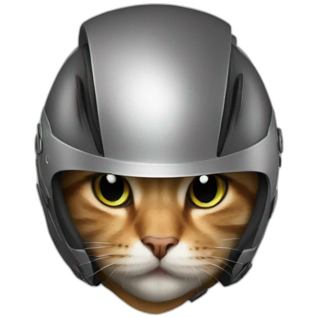 A Cat with a Vega Helmet emoji