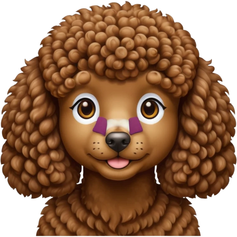 brown poodle emoji