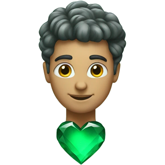 Emerald green heart emoji