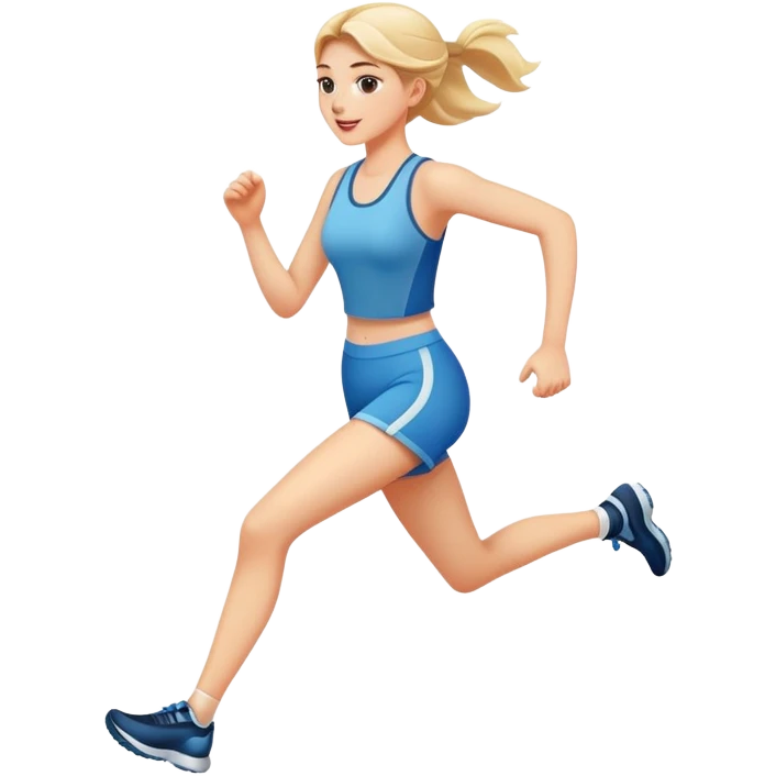Beautiful girl with fair skin running emoji