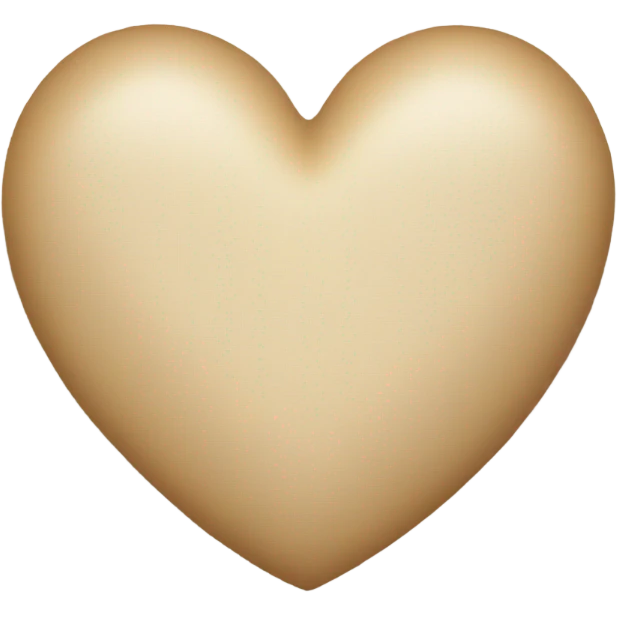 Beige heart emoji