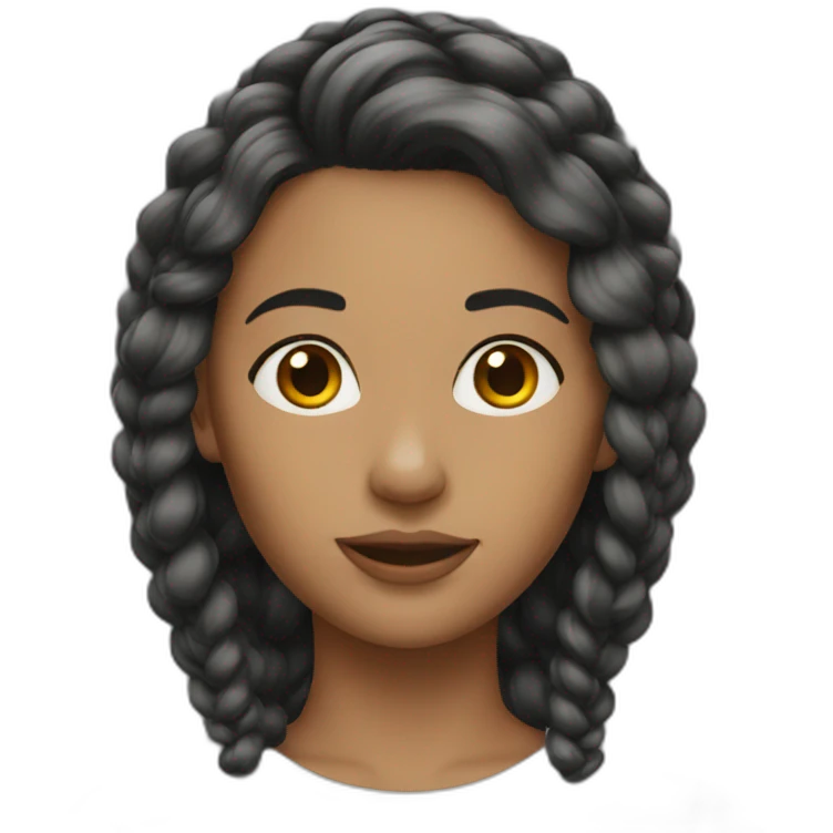 Femme 2 tresses emoji