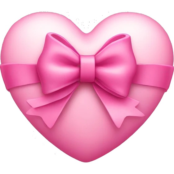 Pink heart with a bow  emoji
