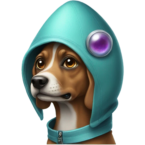 alien wearing a dog hat emoji