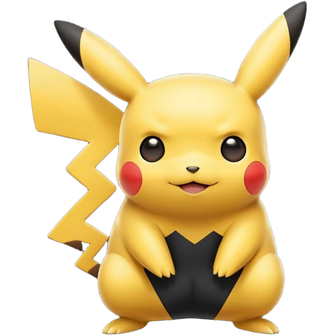 black colored Pikachu emoji