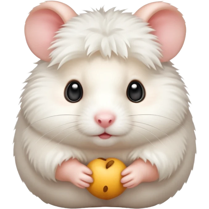 A very simple all-white hamster emoji emoji